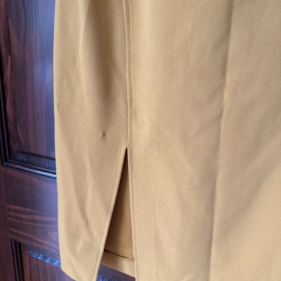 NWT Calvin Klein Dark Yellow Sheath Dress with Bow/Shoulder Detailing! - Picture 8 of 8